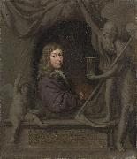 Michiel van Musscher Self-portrait. oil on canvas